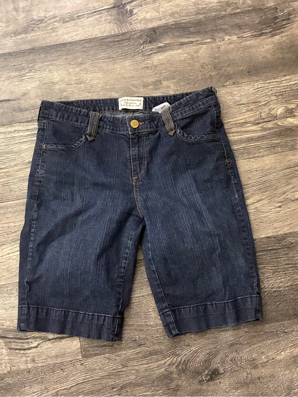 Levi's Navy Denim Bermuda Shorts